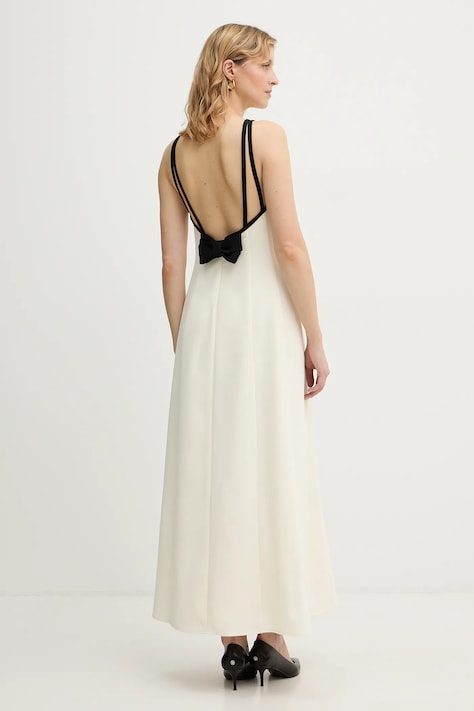 Marella sukienka MLTSAPORE kolor beżowy maxi prosta 2613221113200