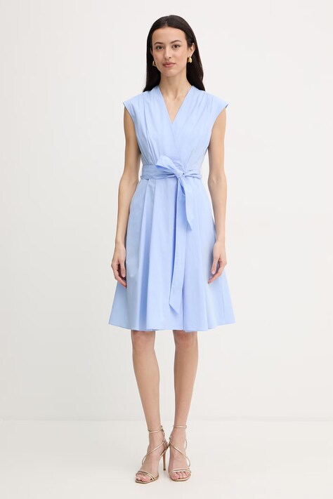 Marella sukienka FILO1 kolor niebieski mini rozkloszowana 2613221372200