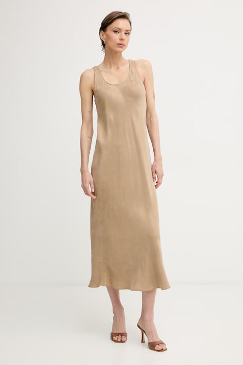 Marella sukienka letnia z lyocellu Emme by Marella beżowa 2615221212200