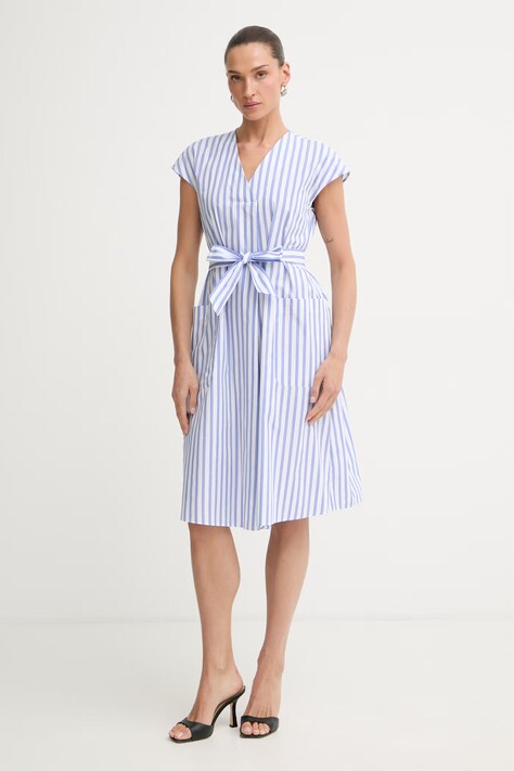 Marella sukienka letnia bawełniana Emme by Marella niebieska w paski 2615221312200