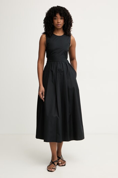 iBlues розкльошена сукня бавовняна GERGO чорна смужки