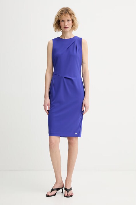 Calvin Klein рокля синя с изчистена шарка LV044F018G