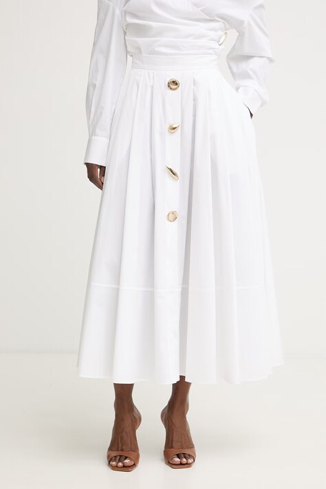 Simona Corsellini spódnica bawełniana biała P26CPGOC0201