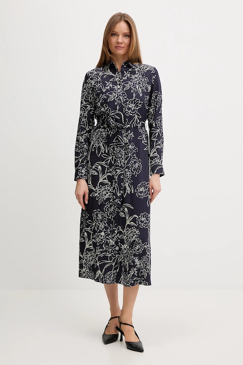 Gant sukienka kolor granatowy midi rozkloszowana 4503479