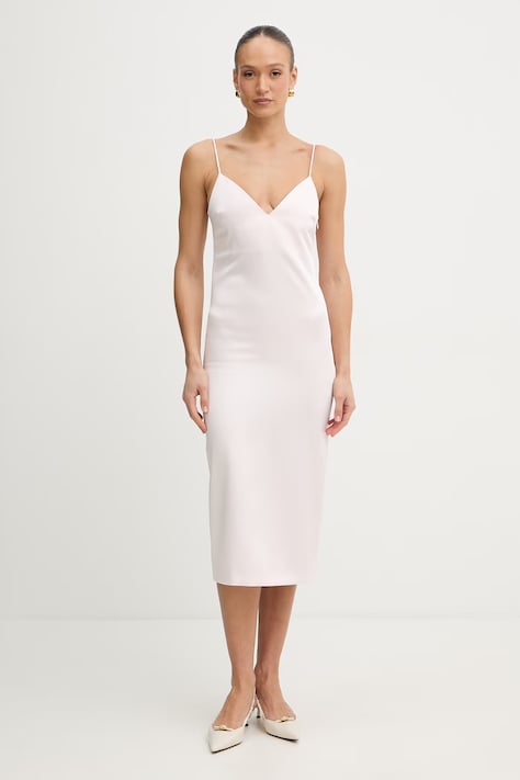 Сукня Twinset колір рожевий midi пряма 261TP2416