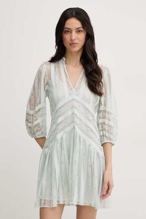 Twinset sukienka koronkowa zielona gładka 261TP2543