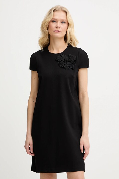 Twinset sukienka kolor czarny mini prosta 261TP2050