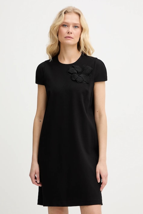 Twinset sukienka kolor czarny mini prosta 261TP2050