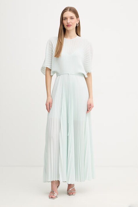 Haljina Twinset boja: tirkizna, maxi, širi se prema dolje, 261TP2562