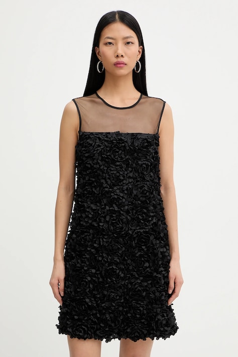 Рокля Twinset в черно къса със стандартна кройка 261AP2230