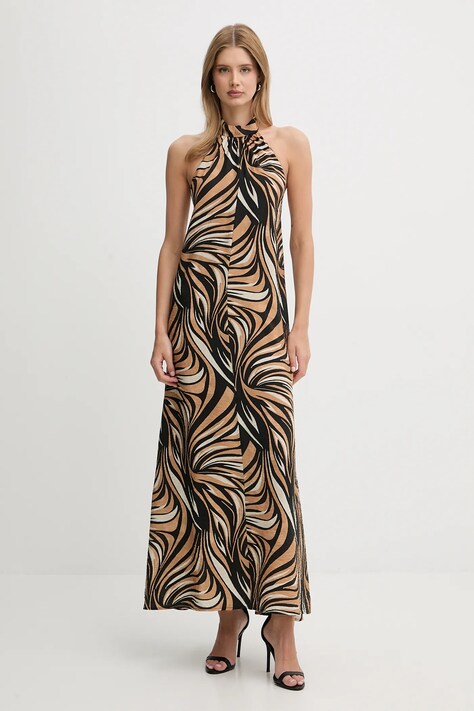 Twinset sukienka kolor czarny maxi oversize 261LB2REE