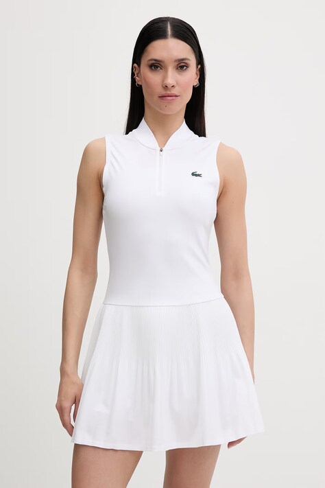 Lacoste sukienka biała gładka EF0151