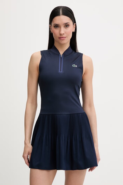 Lacoste sukienka granatowa gładka EF0151