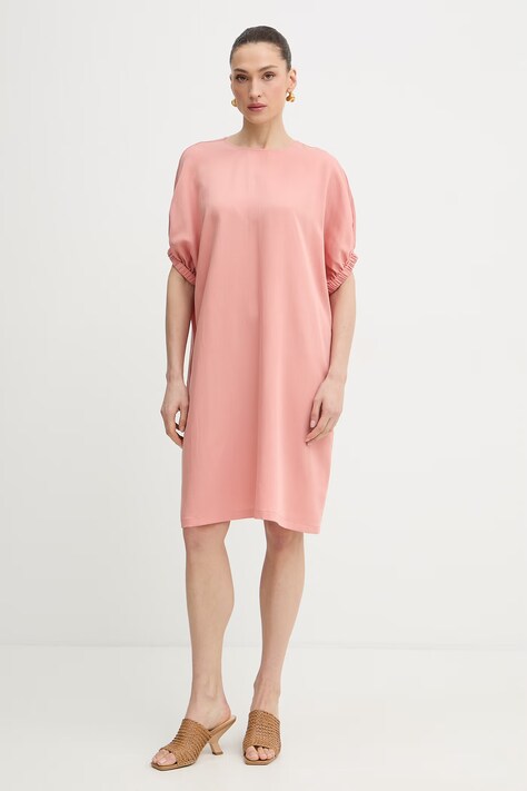 Trussardi sukienka różowa gładka 75116000165N