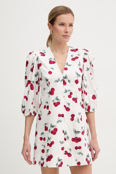 Twinset sukienka empire bawełniana biała 261TT2592