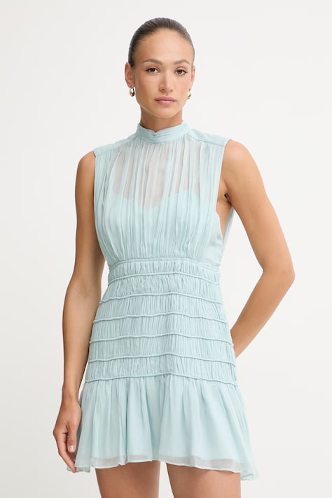 Twinset šaty z viskózy modré hladké 261TT2040