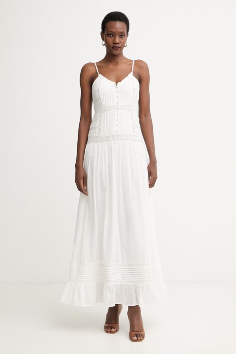 Twinset sukienka bawełniana biała 261LM2HGG