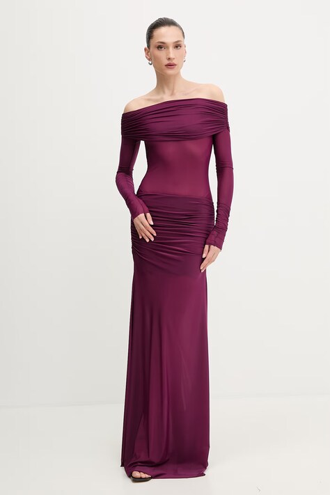 Aniye By sukienka kolor fioletowy maxi dopasowana 185166