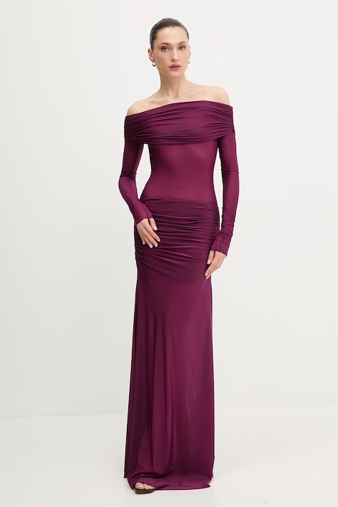 Aniye By sukienka kolor fioletowy maxi dopasowana 185166