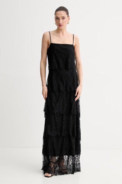 Aniye By Φόρεμα δαντελένιο μαύρο απλό 185276