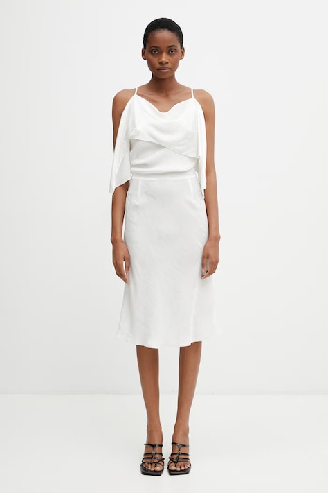 MM6 Maison Margiela летнее платье с вискозой белое S52DD0082.M35737.003J