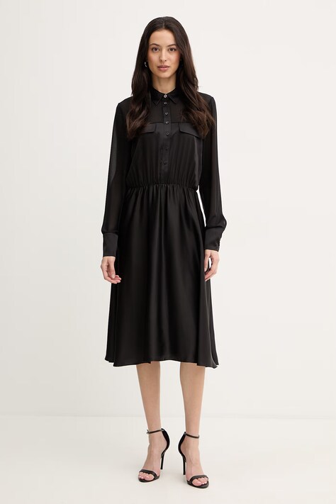 Fracomina sukienka kolor czarny mini rozkloszowana FY26SD2025W41101