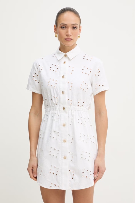 Fracomina sukienka bawełniana beżowa FS26SD1008W825V8