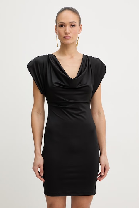 Fracomina sukienka czarna gładka FS26SD1011W79801