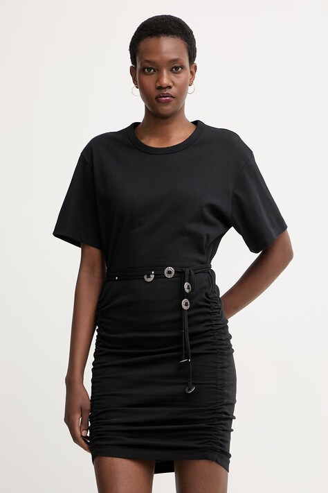 Pinko sukienka bawełniana czarna 106909 A3AR