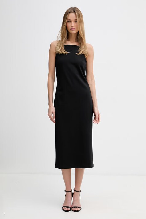 Calvin Klein Jeans φόρεμα μαύρο απλό LV044F208G