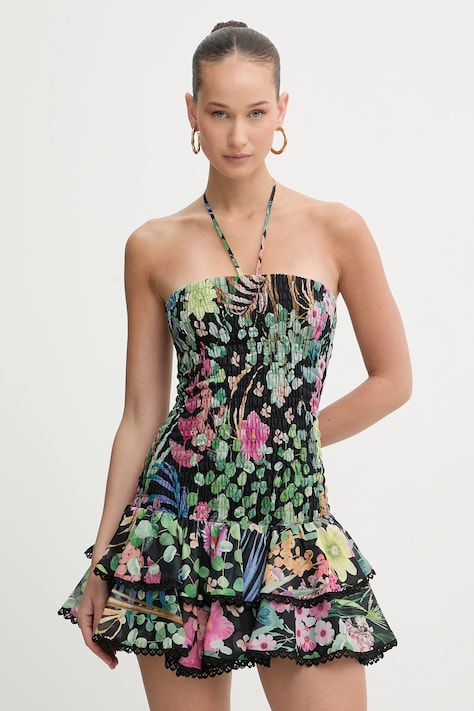 Charo Ruiz Ibiza sukienka Aeris kolor czarny mini rozkloszowana 262600