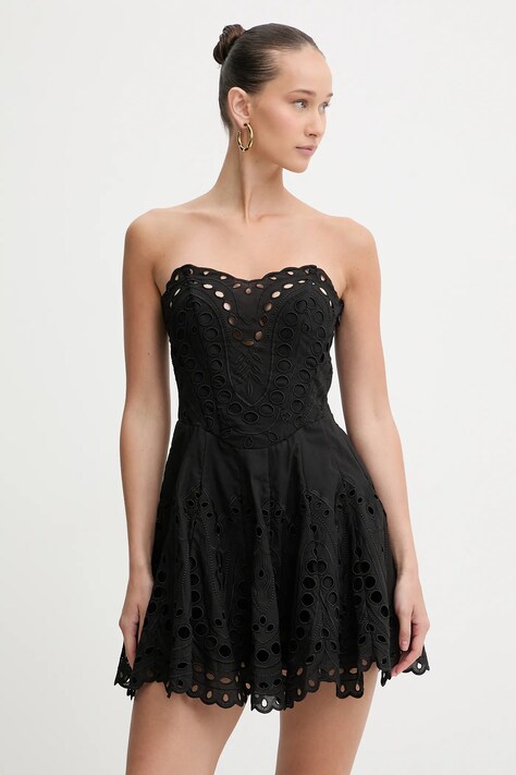 Charo Ruiz Ibiza sukienka Bail kolor czarny mini rozkloszowana 263601