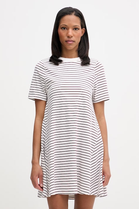 Marc O'Polo sukienka bawełniana biała w paski 5000008227