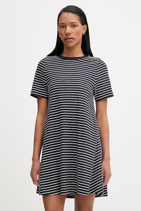 Marc O'Polo sukienka bawełniana granatowa w paski 5000008227
