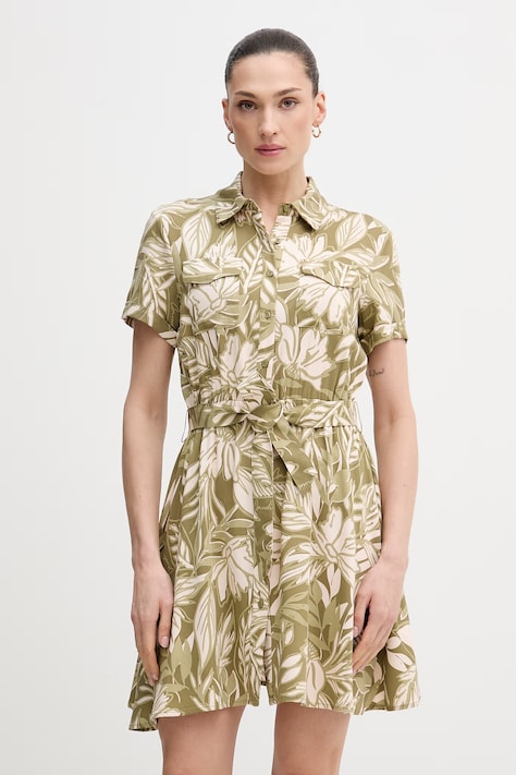 Gaudi sukienka kolor zielony mini rozkloszowana 611BD15021