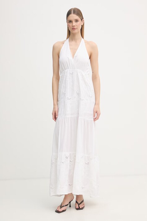 Gaudi sukienka letnia bawełniana biała 611BD15026