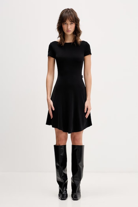 VETEMENTS sukienka Ribbon kolor czarny mini rozkloszowana WE76DR448B