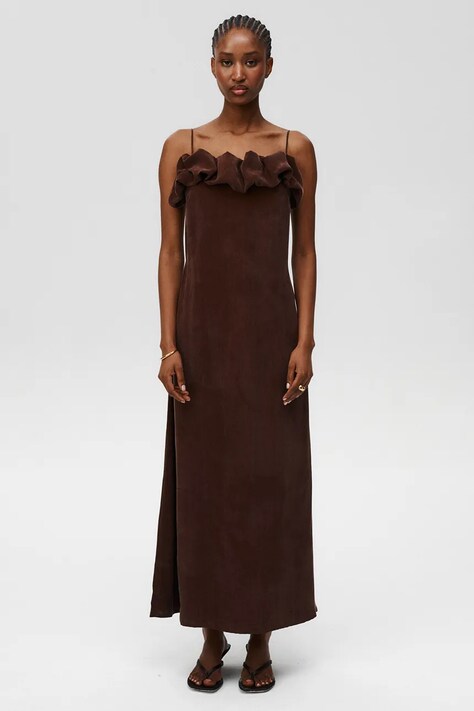 Undress Code sukienka Ciao Bella Dress kolor brązowy maxi prosta 1171