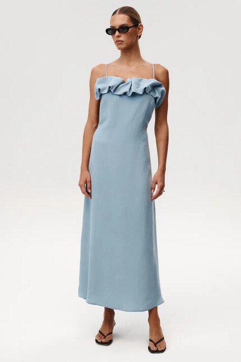 Undress Code sukienka Ciao Bella Dress kolor niebieski maxi prosta 1172