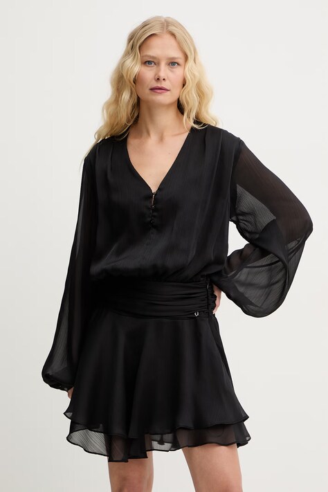 Guess haljina MAGALI crna bez uzorka W6GK46 W1931