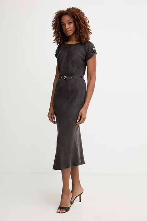 Guess сукня з віскозою DALIA — SS26-SUD17G, чорний — фото 2