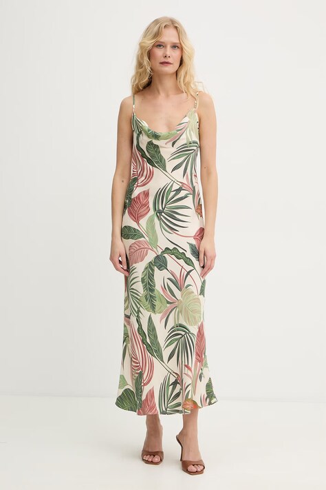 Guess Рокля бельо от вискоза AKILINA зелена W6GK94 W2266