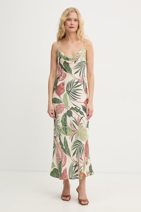 Guess Рокля бельо от вискоза AKILINA зелена W6GK94 W2266