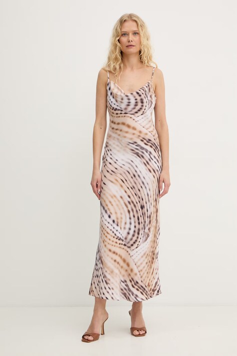 Guess Φόρεμα lingerie με βισκόζη AKILINA μπεζ W6GK94 W2266