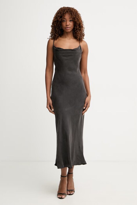 Guess sukienka bieliźniana z wiskozą AKILINA czarna W6GK94 W2266