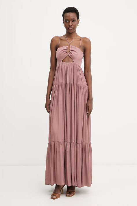 Patrizia Pepe Καλοκαιρινό ροζ απλό 2A3065 A772