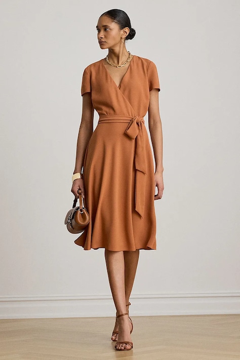 Lauren Ralph Lauren haljina na preklop narančasta bez uzorka 200P13812