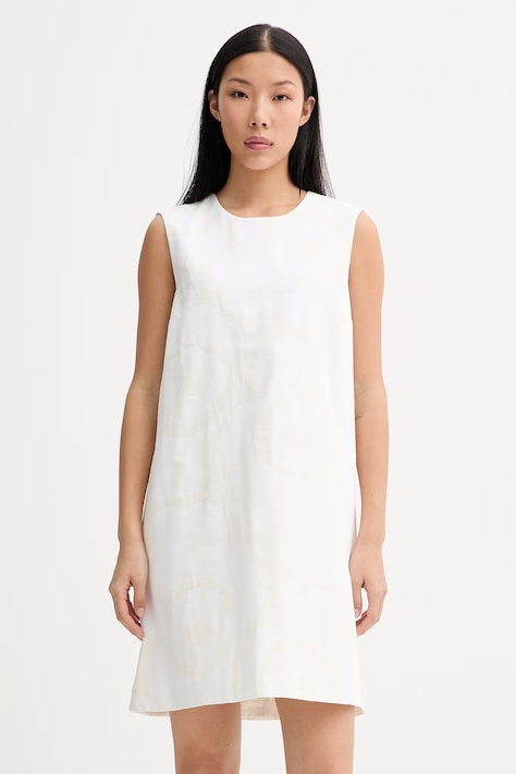 Marimekko haljina s pamukom bež 095137