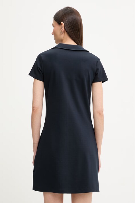 G-Star сукня з віскозою Soft sculpt fit flare — SS26-SUD1AC, темно-синій — фото 3