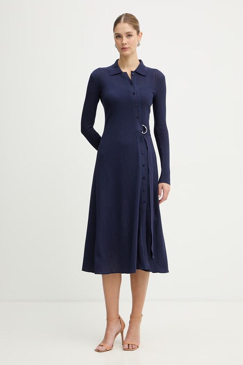 MAX&Co. sukienka bawełniana MCOGETTITO kolor granatowy midi rozkloszowana 2616621021200